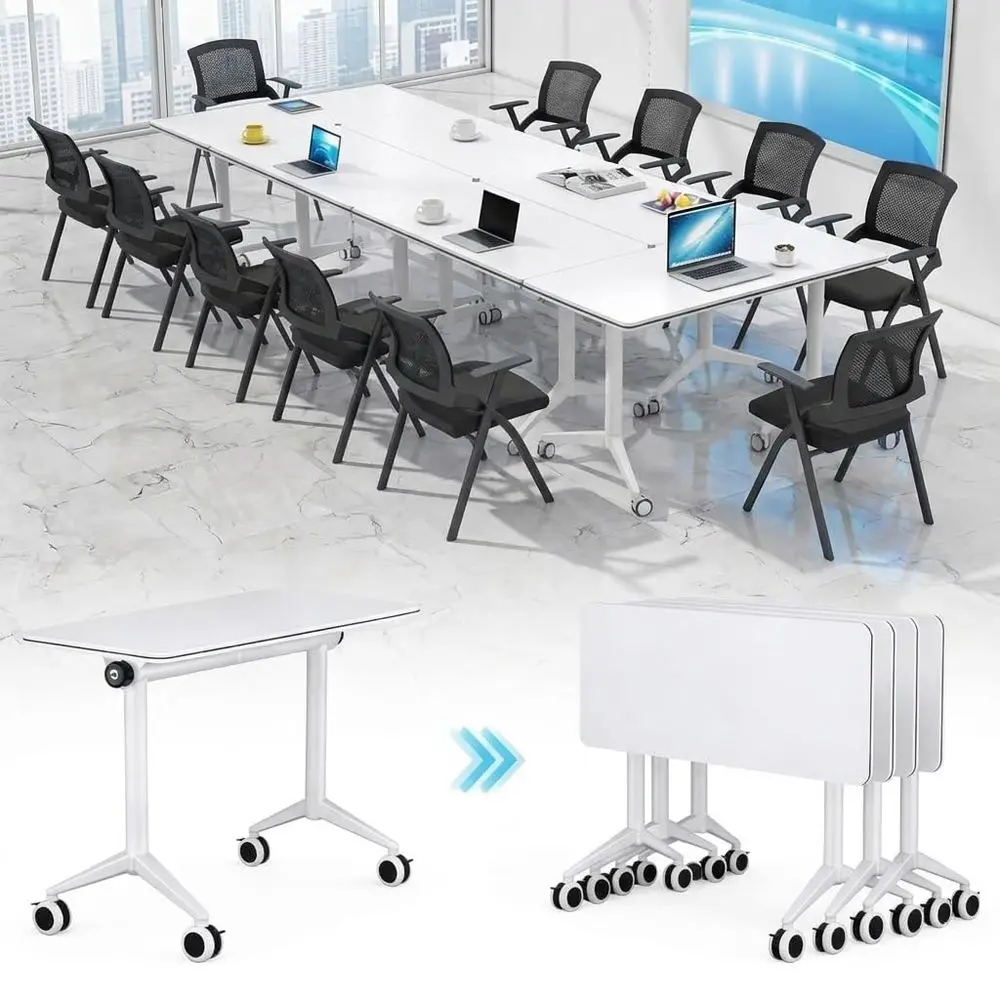 Conference Table with Wheels amp Flip Top Business Mobile Meeting Table for Office, Training Seminar, Home Use Space Saving Des
Conference Table with Wheels amp Flip Top Business Mobile Meeting Table for Office, Training Seminar, Home Use Space Saving Des