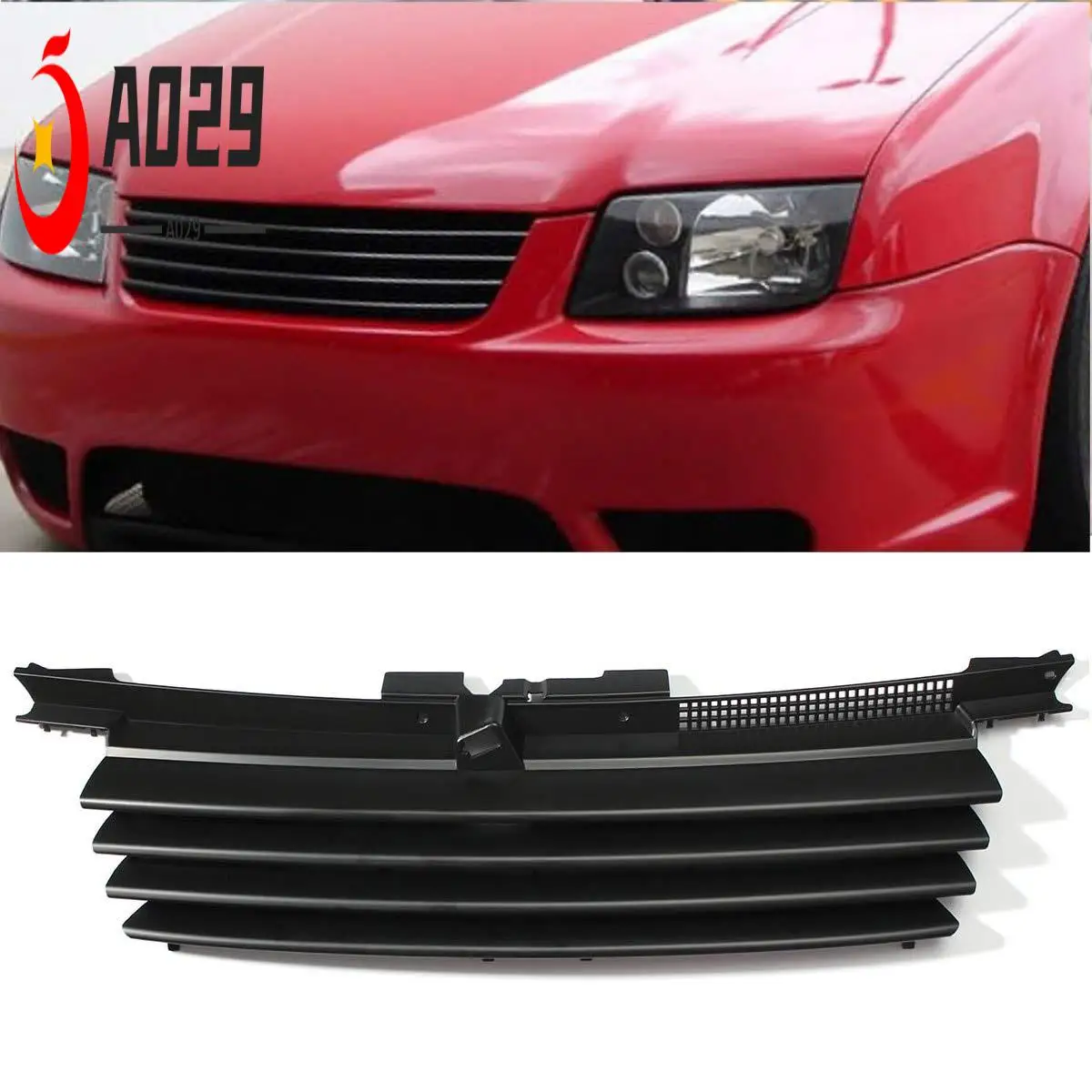 A029-Black Car Grill - Matte Black Car Front Hood Grille For VW/Jetta/Bora MK4 1999-2004 1J5853655C
A029-Black Car Grill - Matte Black Car Front Hood Grille For VW/Jetta/Bora MK4 1999-2004 1J5853655C