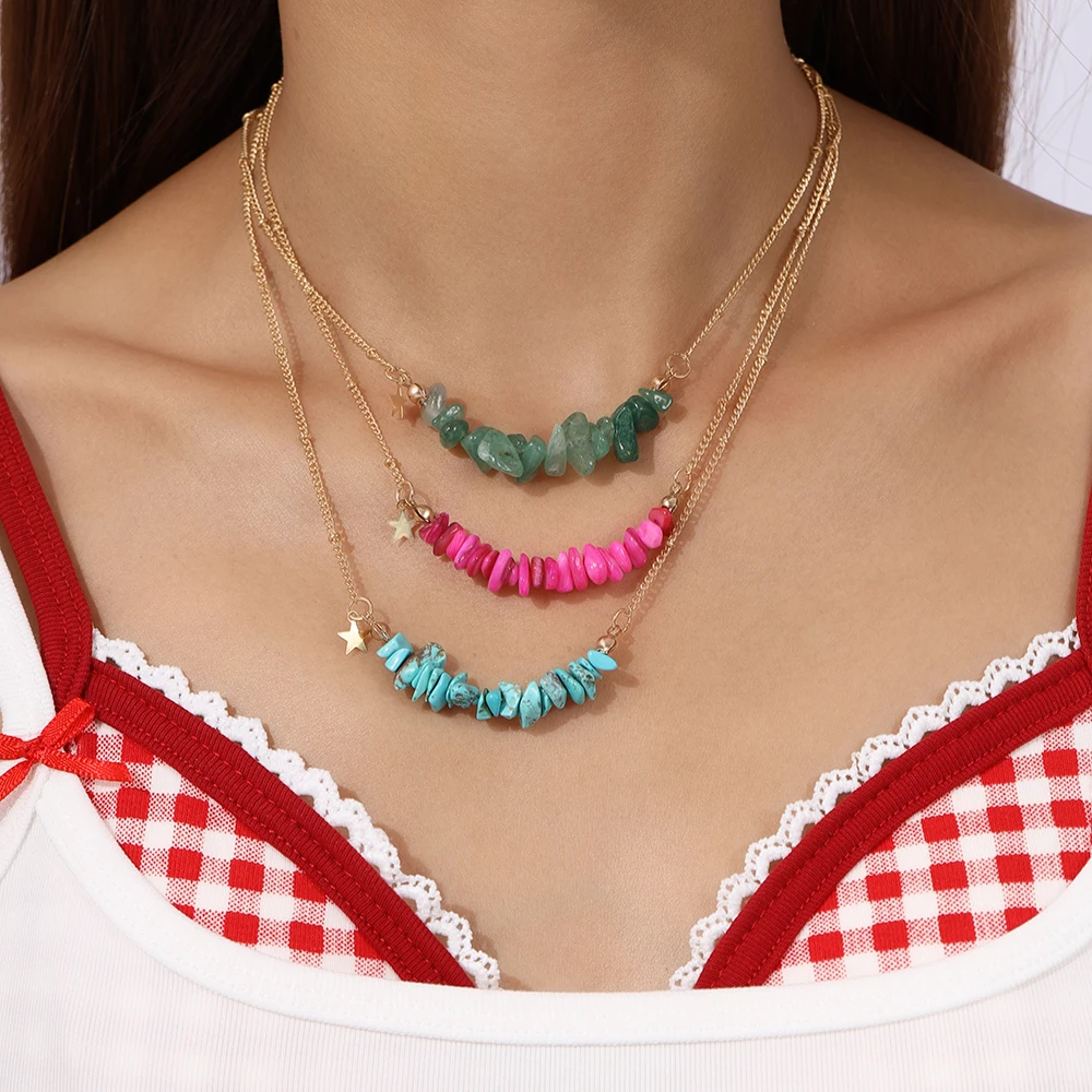 Aihua 1pc Bohemia Irregular Stone Star Charm Necklace for Women Fashion Summer Beach Party Jewelry Necklaces
Aihua 1pc Bohemia Irregular Stone Star Charm Necklace for Women Fashion Summer Beach Party Jewelry Necklaces