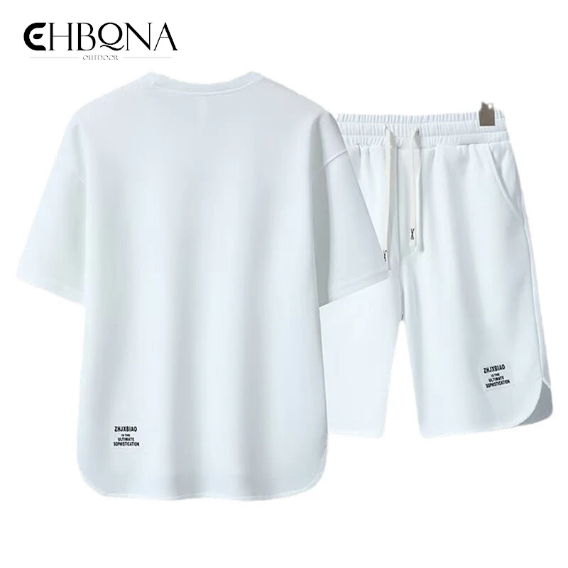 Men's Korean Fashion Two Piece Set Summer Short Sleeved T-shirt And Shorts Loose Sets Men Designer Clothes Tracksuits
Men's Korean Fashion Two Piece Set Summer Short Sleeved T-shirt And Shorts Loose Sets Men Designer Clothes Tracksuits