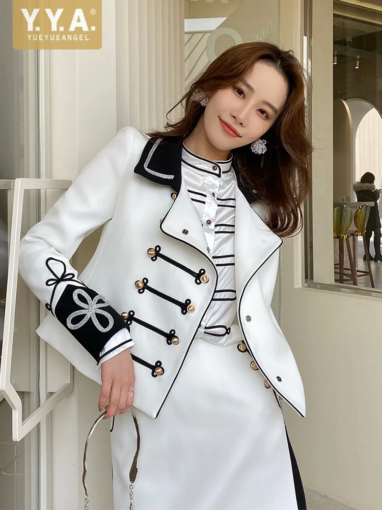 British Style Office Ladies White Suit Jacket Skirt Two Piece Set Slim Fit New Designer Jacket A-Line Skirt Women Matching Set
British Style Office Ladies White Suit Jacket Skirt Two Piece Set Slim Fit New Designer Jacket A-Line Skirt Women Matching Set