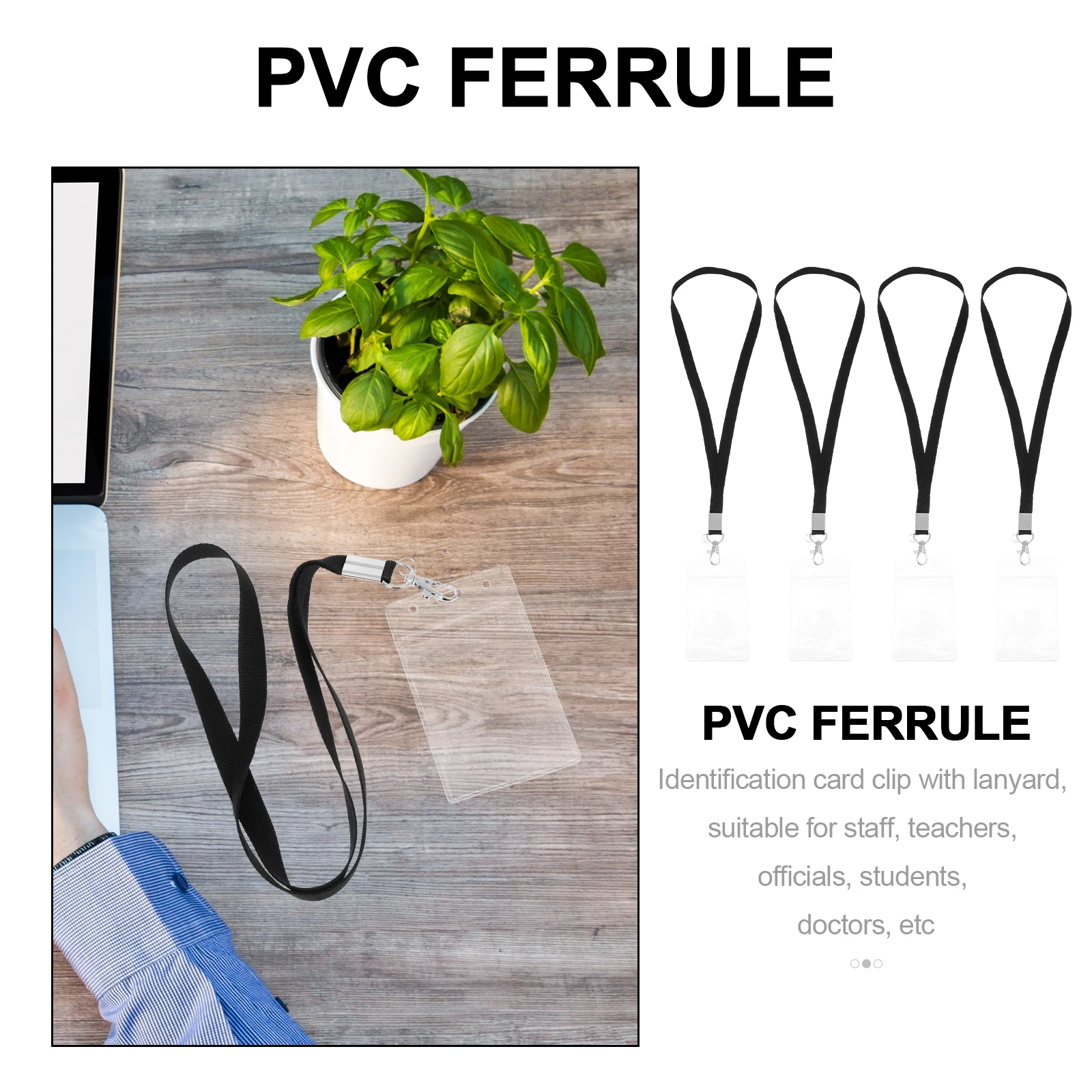 4 Sets ID Card Holder Plastic Lanyard with Name Badge Holders Lanyards for Badges Cards
4 Sets ID Card Holder Plastic Lanyard with Name Badge Holders Lanyards for Badges Cards