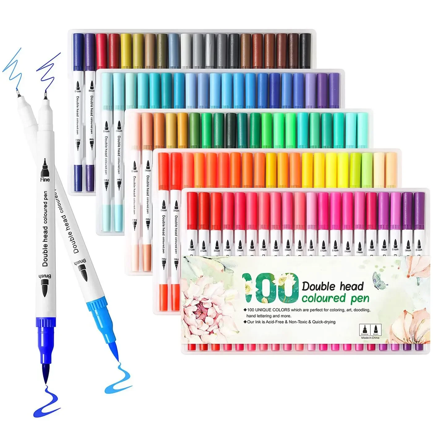 12-120 Colors Art Marker Pen Set Dual Brush Tip Fine Tip Watercolor Pen Journaling Letter Drawing Marker School Supplies
12-120 Colors Art Marker Pen Set Dual Brush Tip Fine Tip Watercolor Pen Journaling Letter Drawing Marker School Supplies