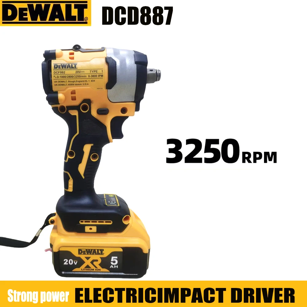Dewalt DCD887 250RPM brushless motor 1/4 electric screwdriver, electric impact drill 3, powerful and easy to operate
Dewalt DCD887 250RPM brushless motor 1/4 electric screwdriver, electric impact drill 3, powerful and easy to operate