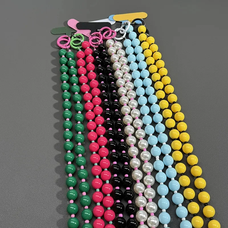 Cute Candy Color Pearl Oblique Span Chain Phone Bracelet Strap Charm Chain Knot Cellphone Lanyard Keychain Earphones Lanyard
Cute Candy Color Pearl Oblique Span Chain Phone Bracelet Strap Charm Chain Knot Cellphone Lanyard Keychain Earphones Lanyard