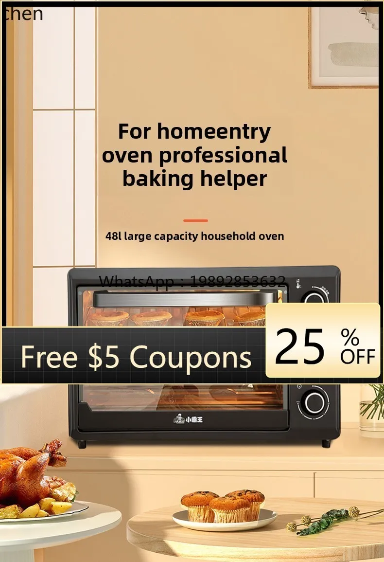 AA oven 48-liter large-capacity electric oven for household small baking is multi-functional
AA oven 48-liter large-capacity electric oven for household small baking is multi-functional