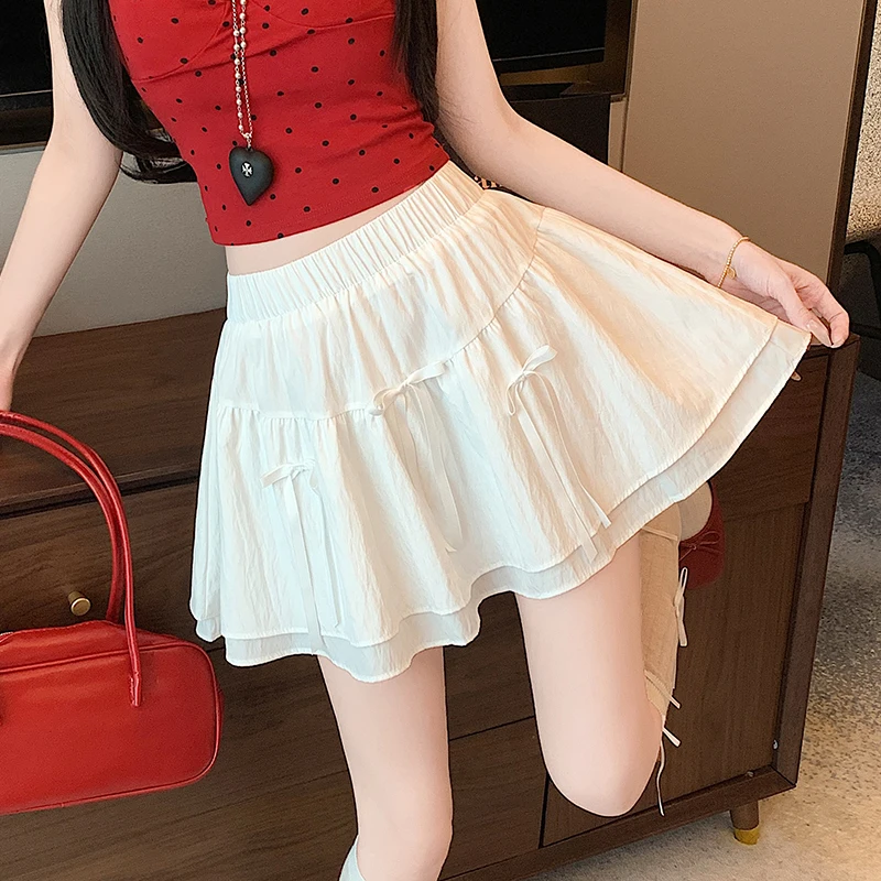 2025 Spring/Summer High Waist Slimming and Anti Light Out Bow Pong Skirt A-line Half body Short Skirt
2025 Spring/Summer High Waist Slimming and Anti Light Out Bow Pong Skirt A-line Half body Short Skirt