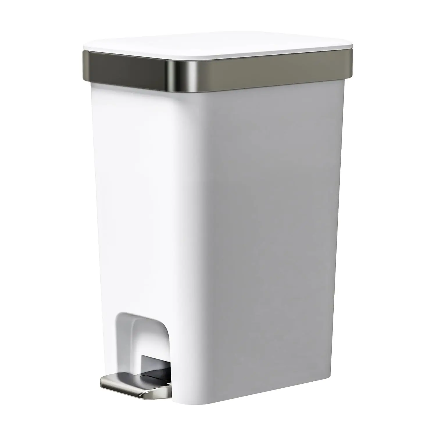 Small Bathroom Trash Can with Lid Soft Close, 10 Liter/2.6 Gallon Slim Garbage Can-Metal Step and
Small Bathroom Trash Can with Lid Soft Close, 10 Liter/2.6 Gallon Slim Garbage Can-Metal Step and