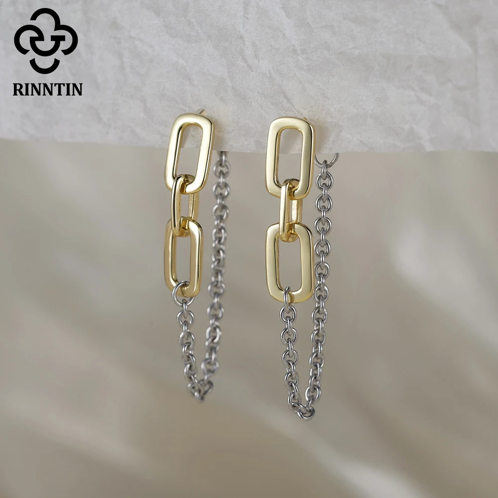 Rinntin New Link Chain Drop Earrings Minimalist 925 Silver Dangle Earrings Trend Long Tassel Chain Dangle Earring Jewelry APE143
Rinntin New Link Chain Drop Earrings Minimalist 925 Silver Dangle Earrings Trend Long Tassel Chain Dangle Earring Jewelry APE143