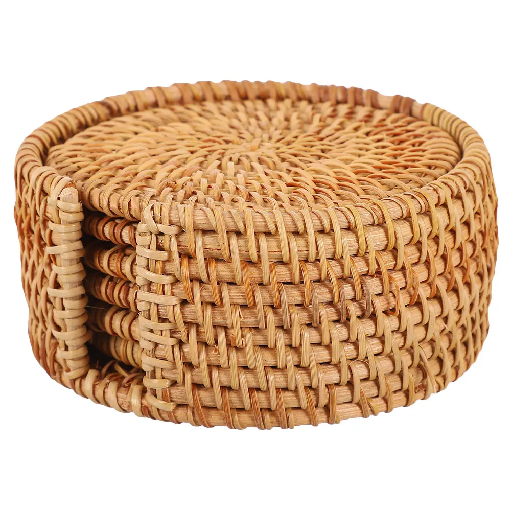6 Pieces Rattan Coasters Set Handwoven 8cm Round Heat Insulation Mats Table Decorative Placemats Non Slip Kitchen countertop
6 Pieces Rattan Coasters Set Handwoven 8cm Round Heat Insulation Mats Table Decorative Placemats Non Slip Kitchen countertop