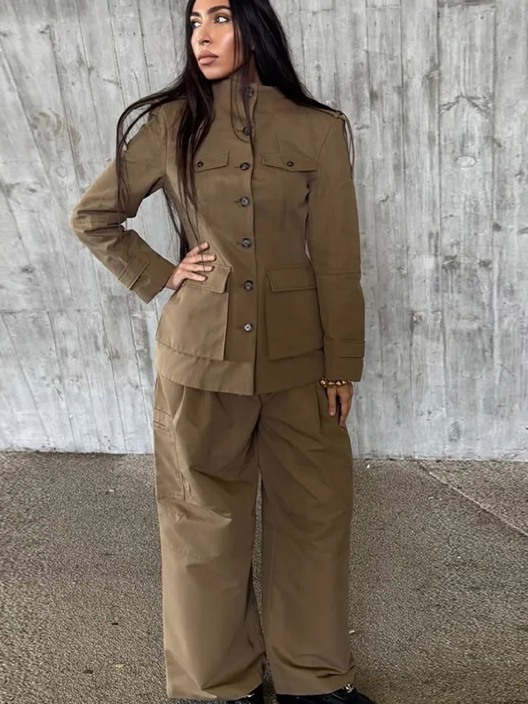 Women Chic Lapel Slim Jackets Casual Single Breasted Full Sleeve Pockets Waist-cinching Coats 2025 Lady Autumn High Street Coat
Women Chic Lapel Slim Jackets Casual Single Breasted Full Sleeve Pockets Waist-cinching Coats 2025 Lady Autumn High Street Coat