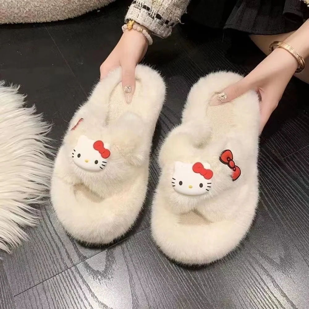 Kawaii Cute Hello Kitty Anime Women Plush Slippers Sanrio Cotton Shoes Student Winter Bedroom Soft Shoes Girls Festival Gift
Kawaii Cute Hello Kitty Anime Women Plush Slippers Sanrio Cotton Shoes Student Winter Bedroom Soft Shoes Girls Festival Gift