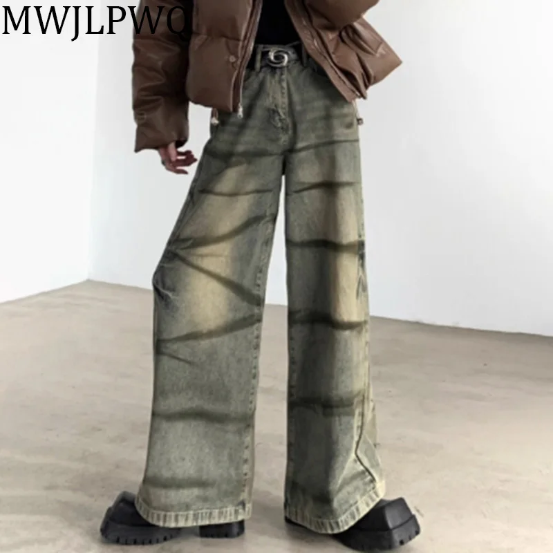 MWJLPWQ Men's American Retro Distress Washe Denim Wide Leg Pants High Street Niche Design Loose Casual Jeans 2025 Autumn 010769
MWJLPWQ Men's American Retro Distress Washe Denim Wide Leg Pants High Street Niche Design Loose Casual Jeans 2025 Autumn 010769