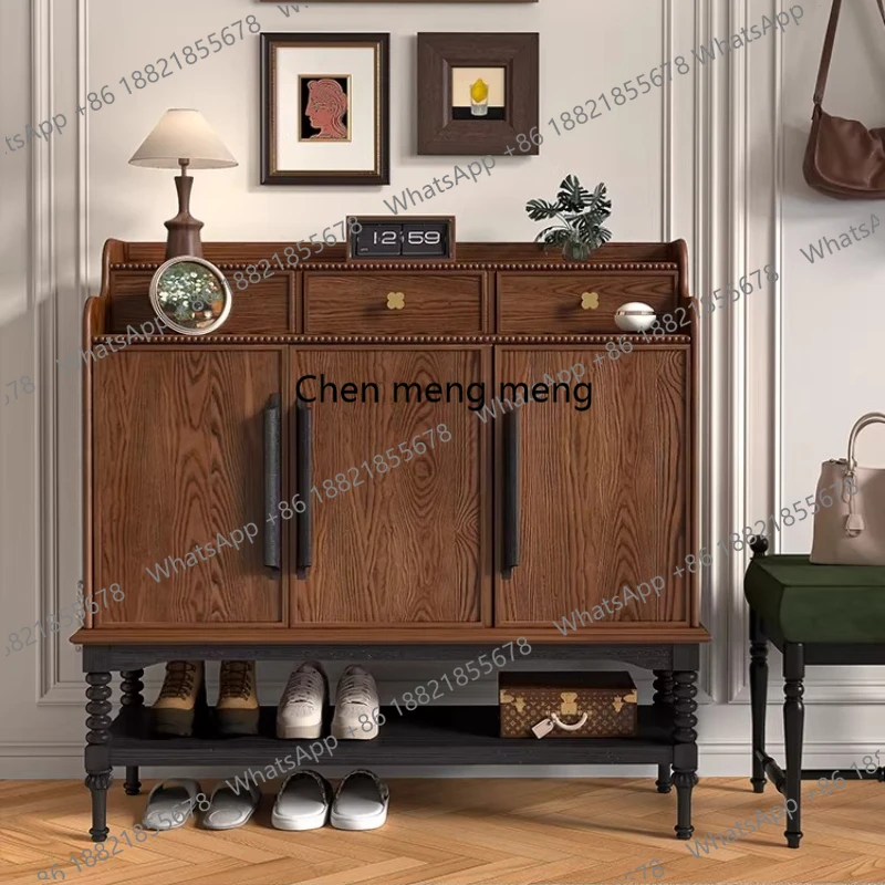 Французский ретро-шкаф для обуви из массива дерева, настенный, для прихожей и балкона
Французский ретро-шкаф для обуви из массива дерева, настенный, для прихожей и балкона