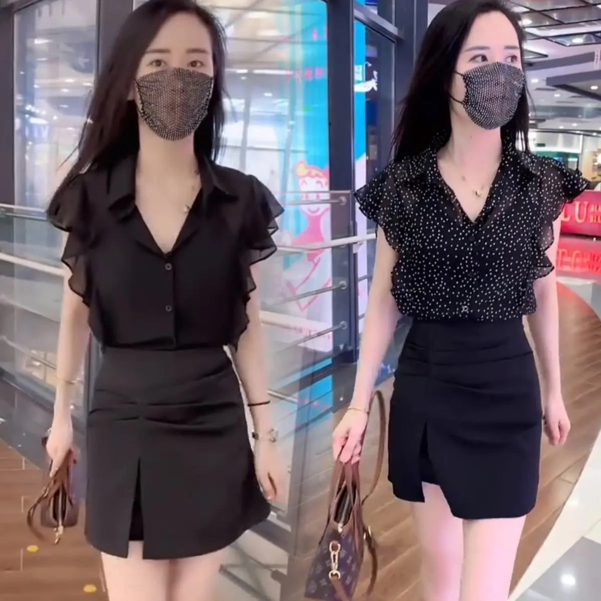 New Textured Black Earrings Professional Dress Fashionable and Versatile Slightly Transparent and Sexy Shirt
New Textured Black Earrings Professional Dress Fashionable and Versatile Slightly Transparent and Sexy Shirt