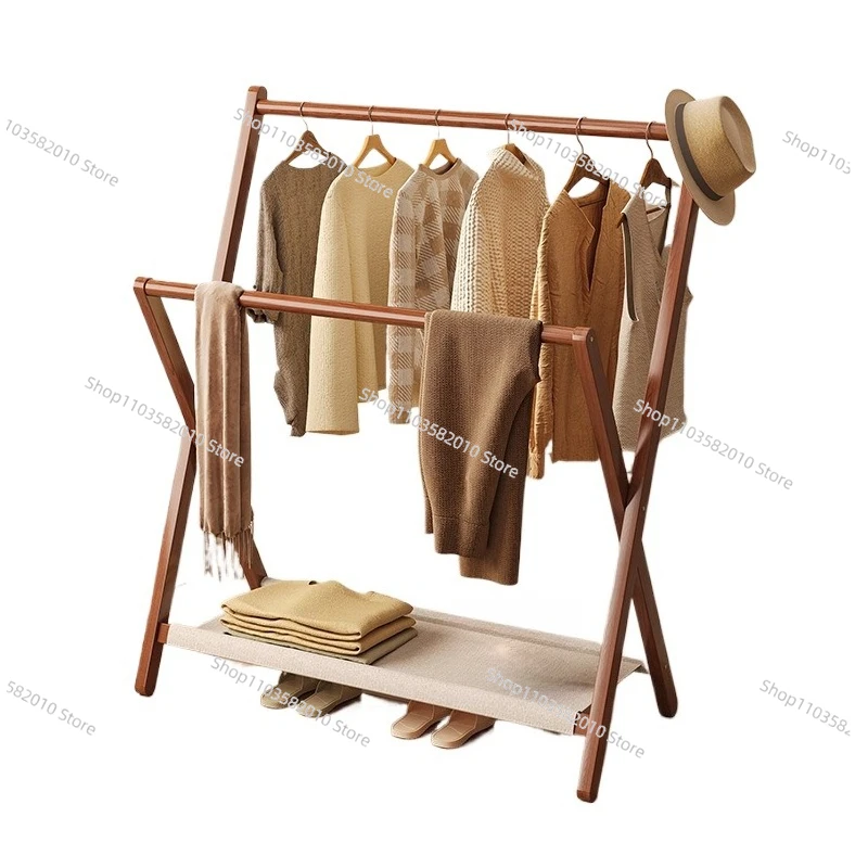 Solid Wood Foldable Floor-Standing Coat Rack, Clothes Hanger & Drying Rack for Bedroom Storage
Solid Wood Foldable Floor-Standing Coat Rack, Clothes Hanger & Drying Rack for Bedroom Storage