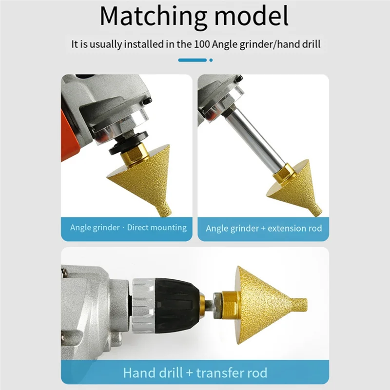 ABJO-M10 Diamond Beveling Chamfering Bit Hole Drill Reaming Cone Carve Polish Grinding Wheel For Porcelain Tiles Marble
ABJO-M10 Diamond Beveling Chamfering Bit Hole Drill Reaming Cone Carve Polish Grinding Wheel For Porcelain Tiles Marble