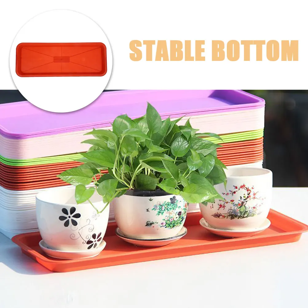 6Pcs Plastic Plant Pot Saucer Rectangle Drip Tray Stable Flower Pot Tray for Indoor Plants Soil and Water Protection
6Pcs Plastic Plant Pot Saucer Rectangle Drip Tray Stable Flower Pot Tray for Indoor Plants Soil and Water Protection