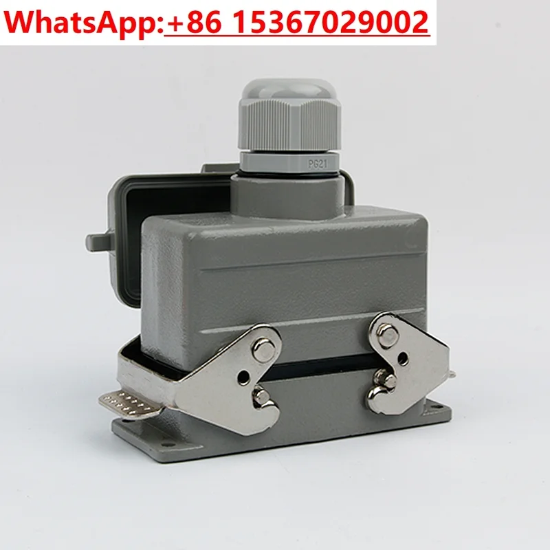 2PCS Heavy Duty Connector 16 Pin 16A Side Out Ejector High Base with Cover HE-016-5 Rectangular Industrial Aviation Plug
2PCS Heavy Duty Connector 16 Pin 16A Side Out Ejector High Base with Cover HE-016-5 Rectangular Industrial Aviation Plug