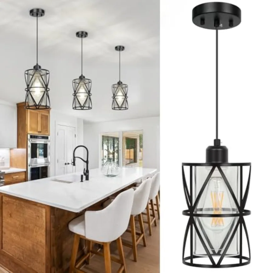 Black Pendant Lights Kitchen Island Pendant Light with Clear Glass Shade Modern Kitchen Lights Hanging Light Fixture for Kitche
Black Pendant Lights Kitchen Island Pendant Light with Clear Glass Shade Modern Kitchen Lights Hanging Light Fixture for Kitche