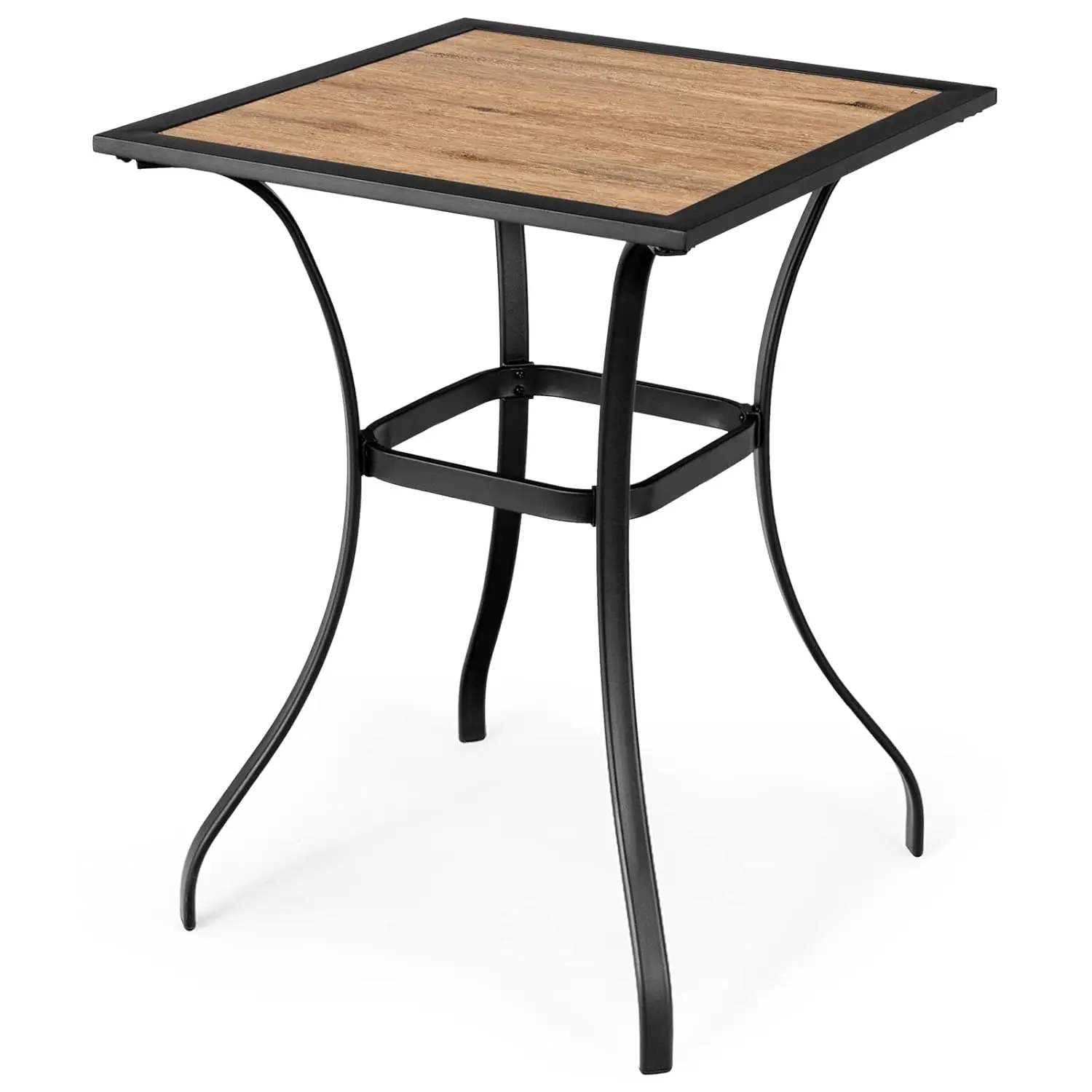 28" Square Steel Patio Bar Table Reinforced Curved Legs Non-Slip Footpads Poolside Backyard, Customized
28" Square Steel Patio Bar Table Reinforced Curved Legs Non-Slip Footpads Poolside Backyard, Customized
