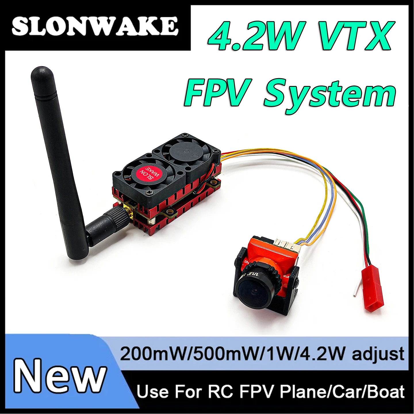 SLONWAKE Fpv 4.2W VTX adjustable transmitter Upgrade Fat Shark antenna +5.8g 1500TVL camera, analog signal , long-distance UAV
SLONWAKE Fpv 4.2W VTX adjustable transmitter Upgrade Fat Shark antenna +5.8g 1500TVL camera, analog signal , long-distance UAV