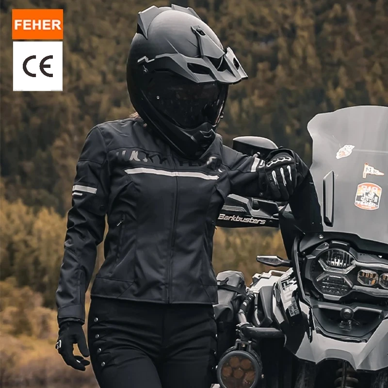 JK-218A FEHER Female Riding Jacket, All-season Waterproof Design, Slim Fit Warm Anti-fall Durable Motorbike Outerwear for Ladies
JK-218A FEHER Female Riding Jacket, All-season Waterproof Design, Slim Fit Warm Anti-fall Durable Motorbike Outerwear for Ladies