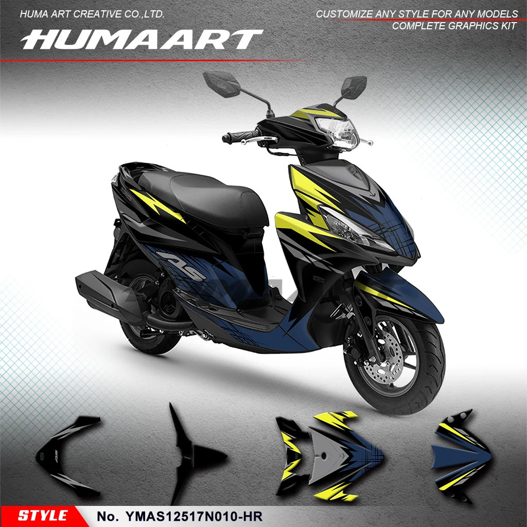 HUMAART Graphics Decal Kit Racing Sticker for Yamaha AS 125 AS125 DIO Scooter 2017-2021 Wrapping, Modification, YMAS12517N010-HR
HUMAART Graphics Decal Kit Racing Sticker for Yamaha AS 125 AS125 DIO Scooter 2017-2021 Wrapping, Modification, YMAS12517N010-HR