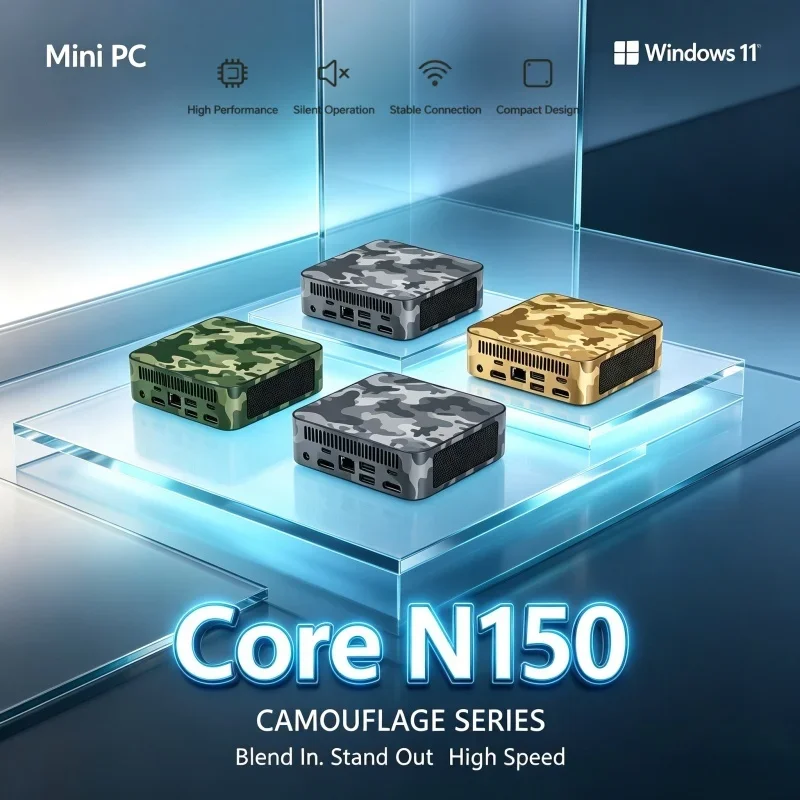 Smooth Running Windows 11 Intel Core N150 Camouflage Mini PC WIFI6 BT5.2 16GB RAM 1/2TB SSD Gaming Computer 4K Desktop PC
Smooth Running Windows 11 Intel Core N150 Camouflage Mini PC WIFI6 BT5.2 16GB RAM 1/2TB SSD Gaming Computer 4K Desktop PC