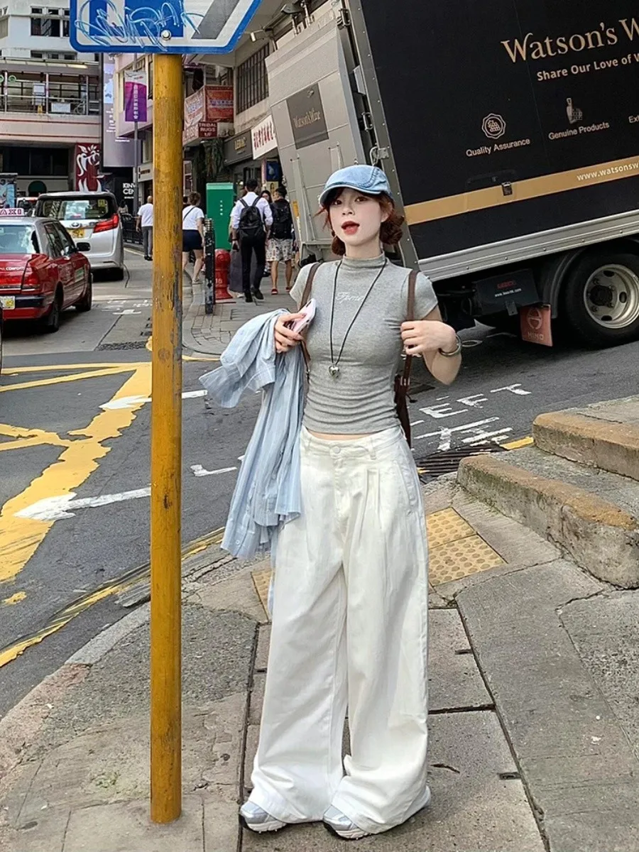 Брюки женские летние из лизель-шелка, прямые, с высокой талией, тонкие, широкие, в пол, свободного кроя, однотонные
Брюки женские летние из лизель-шелка, прямые, с высокой талией, тонкие, широкие, в пол, свободного кроя, однотонные