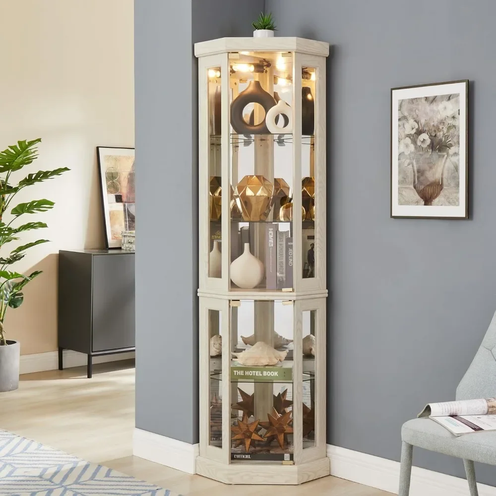 Corner Glass Display Cabinet,Corner Display Case for Living Room, Antique Collection, Wine or Bar Glass Storage, Light Included
Corner Glass Display Cabinet,Corner Display Case for Living Room, Antique Collection, Wine or Bar Glass Storage, Light Included