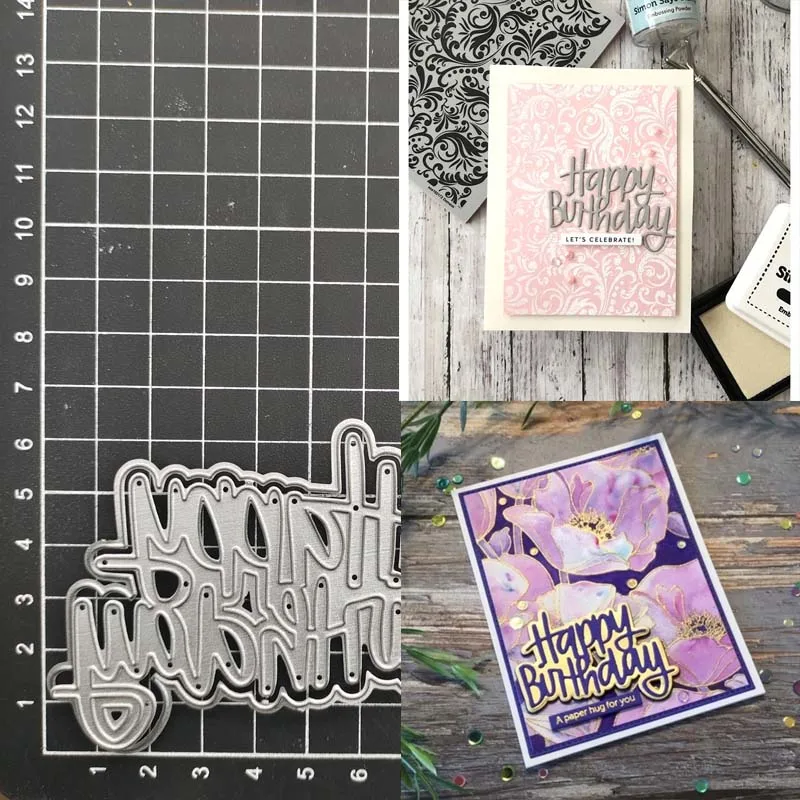 Happy Birthday Metal Cutting Dies Stencil Scrapbook Diy Album Stamp Paper Card Embossing Decor Craft Knife Mould
Happy Birthday Metal Cutting Dies Stencil Scrapbook Diy Album Stamp Paper Card Embossing Decor Craft Knife Mould