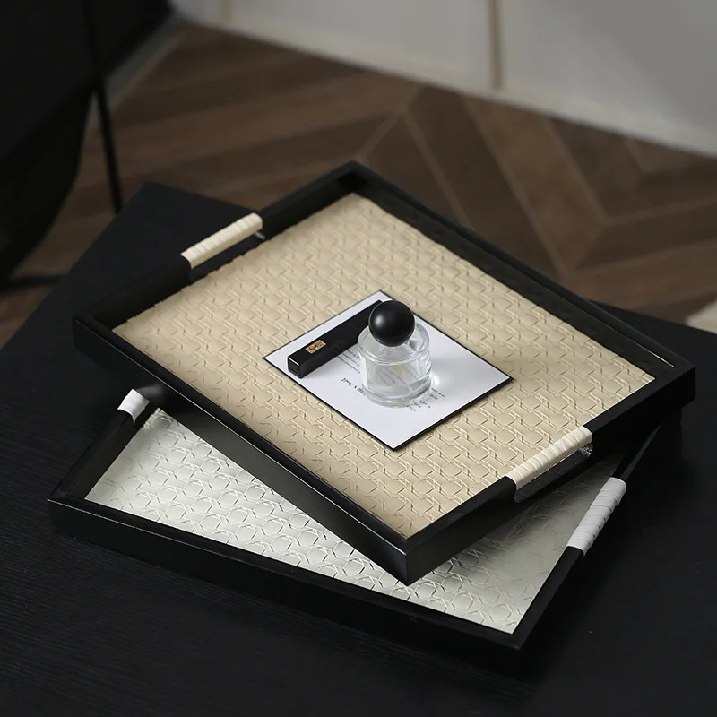 Vintage Home Decor Living Room Elegant Leather Wooden Tray for Aromatherapy Storage
Vintage Home Decor Living Room Elegant Leather Wooden Tray for Aromatherapy Storage