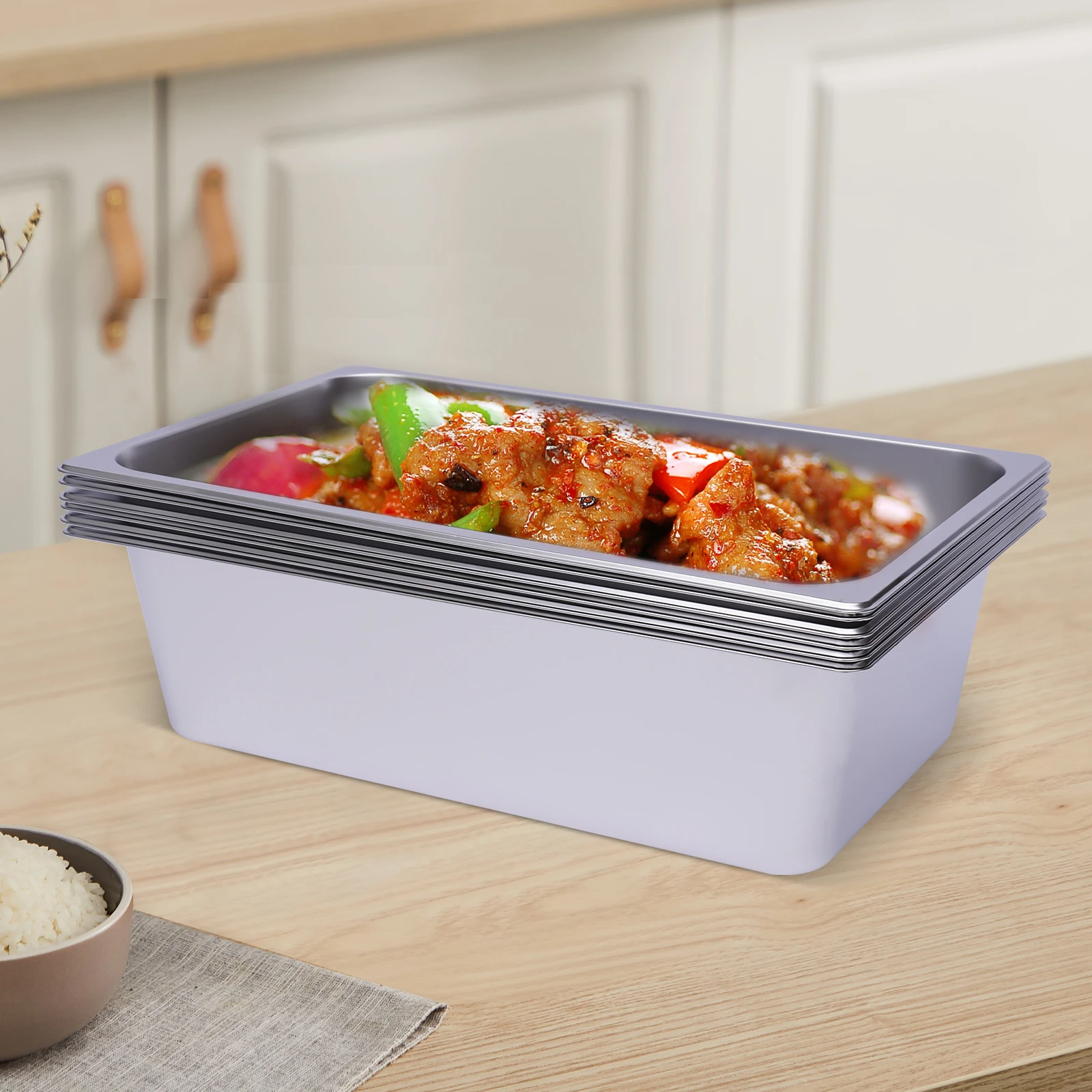 6 шт., серебро 201, нержавеющая сталь, 53 × 33 × 15 см, обеденная тарелка, утолщенная коммерческая изоляционная тарелка для подготовки обеденной тарелки
6 шт., серебро 201, нержавеющая сталь, 53 × 33 × 15 см, обеденная тарелка, утолщенная коммерческая изоляционная тарелка для подготовки обеденной тарелки