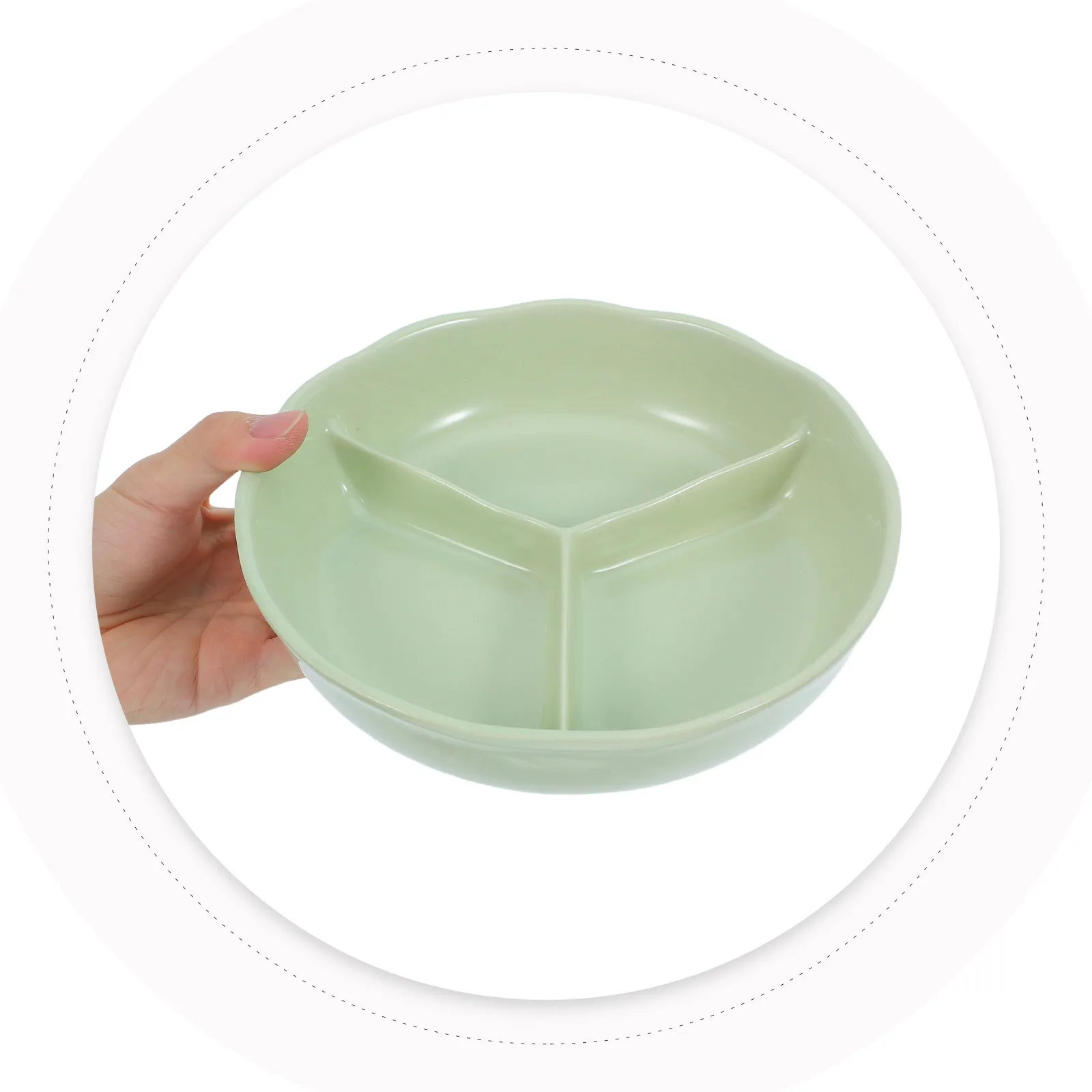 Ceramic 3-Compartment Divided Dinner Plate for Portion Control Healthy Eating Adults Seniors Learning to Eat Round Smooth Glazed
Ceramic 3-Compartment Divided Dinner Plate for Portion Control Healthy Eating Adults Seniors Learning to Eat Round Smooth Glazed