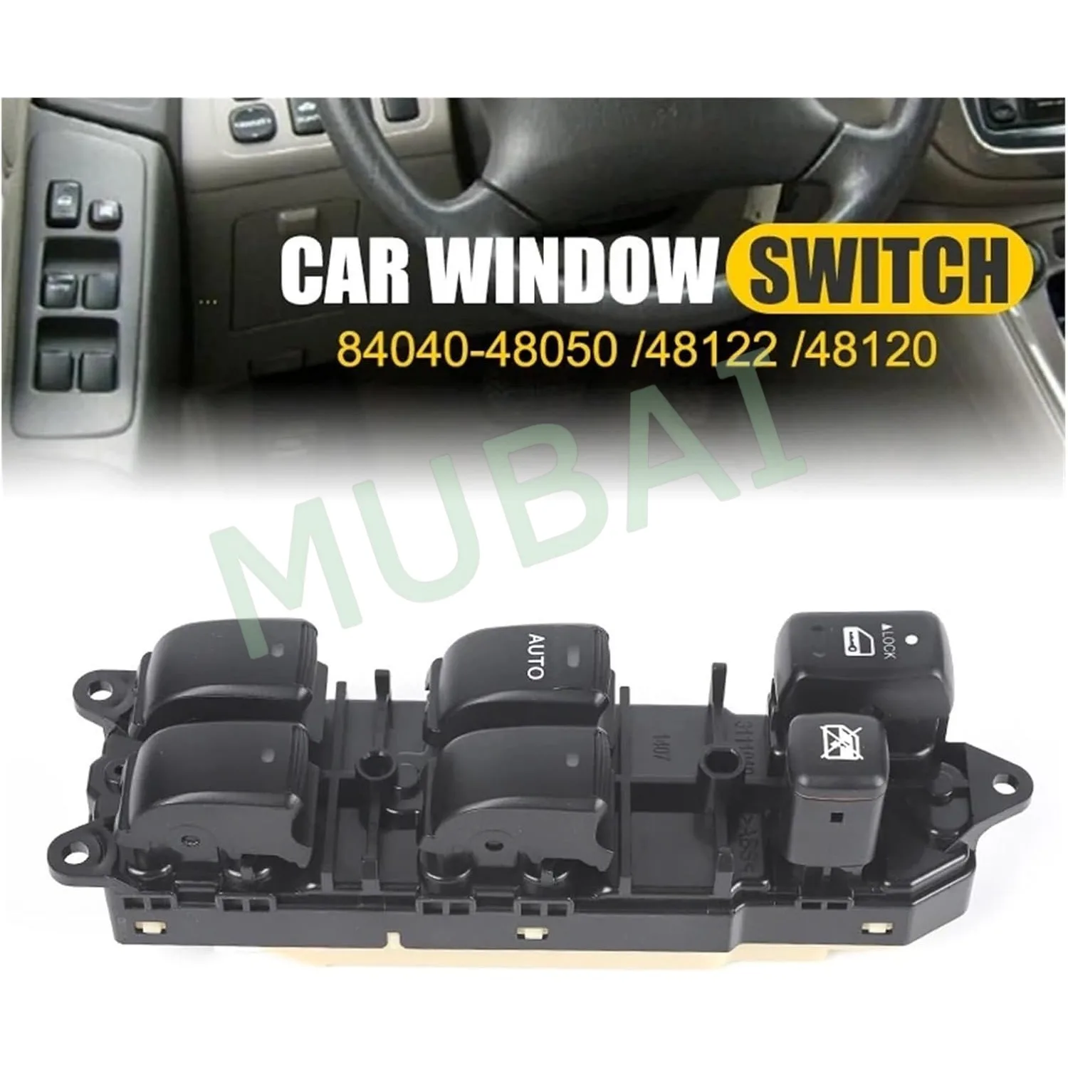 84040-48120 Front Left Master Power Window Switch For Toyota Highlander 2001 2002 2003-2007 84040-48050/84040-48122
84040-48120 Front Left Master Power Window Switch For Toyota Highlander 2001 2002 2003-2007 84040-48050/84040-48122