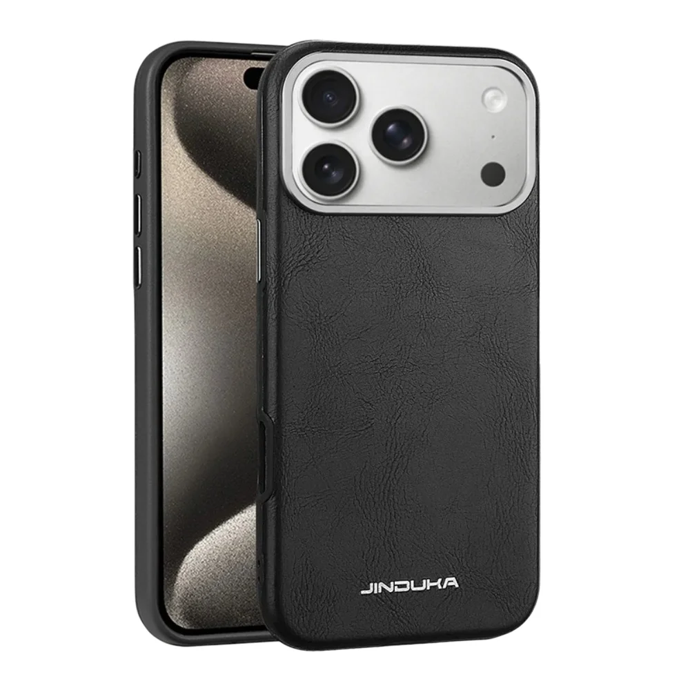 Vintage Genuine Leather Phone Case For iPhone 17 16 15 14 Plus 13 12 Pro Max Metal Camera Lens Skin-Friendly Protective Cover
Vintage Genuine Leather Phone Case For iPhone 17 16 15 14 Plus 13 12 Pro Max Metal Camera Lens Skin-Friendly Protective Cover