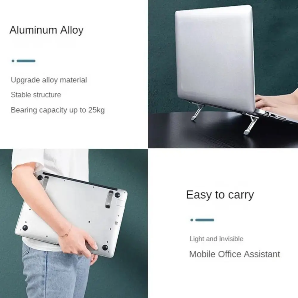 Portable Anti-Slip Laptop Stand Metal Folding Notebook Support Base Adjustable Universal Laptop Cooling Pad Laptop
Portable Anti-Slip Laptop Stand Metal Folding Notebook Support Base Adjustable Universal Laptop Cooling Pad Laptop
