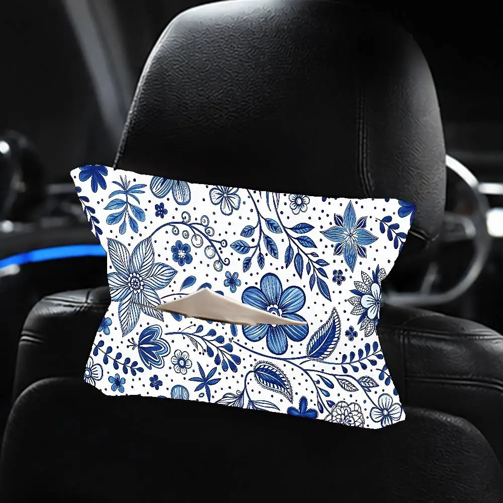 Bohemian Blue And White Floral Premium Linen Car Tissue Box Holder Hanging Napkin Case Elegant Auto Interior Universal Fit
Bohemian Blue And White Floral Premium Linen Car Tissue Box Holder Hanging Napkin Case Elegant Auto Interior Universal Fit