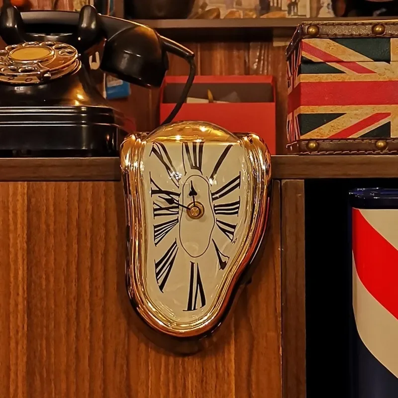 Retro Surreal Twisted Roman Numeral Wall Clocks Surrealism Salvador Dali Style Home Accessory Melting Distorted Watch Decor
Retro Surreal Twisted Roman Numeral Wall Clocks Surrealism Salvador Dali Style Home Accessory Melting Distorted Watch Decor