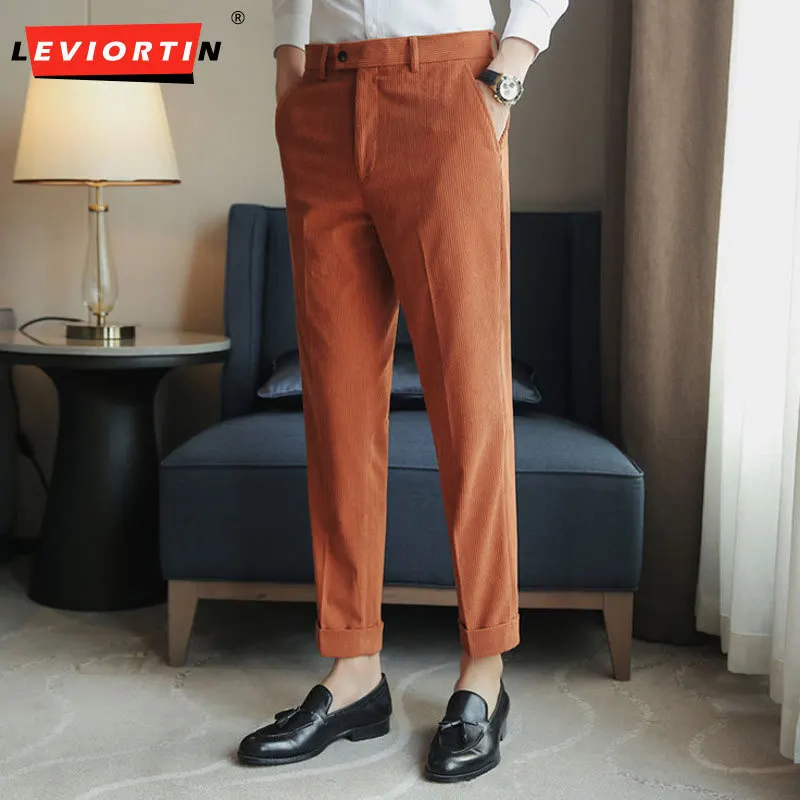 Autumn and Winter Men's Vintage Thickened Corduroy Slim Fit Suit Pants Fashion Men's Casual Business Dress Solid Color Pants
Autumn and Winter Men's Vintage Thickened Corduroy Slim Fit Suit Pants Fashion Men's Casual Business Dress Solid Color Pants