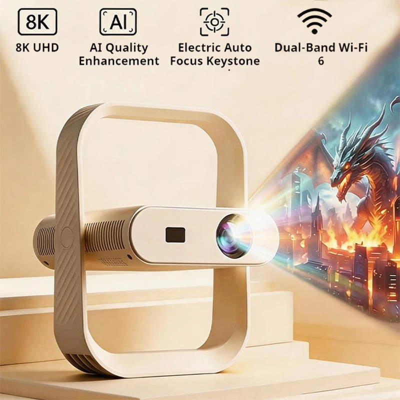 2026 HY370 Smart Projector Android Auto Focus 8K UHD BT5.4 WIFI6 70mm Ultra-Thin RGB Ambient Light HiFi Speaker for Home Cinema
2026 HY370 Smart Projector Android Auto Focus 8K UHD BT5.4 WIFI6 70mm Ultra-Thin RGB Ambient Light HiFi Speaker for Home Cinema