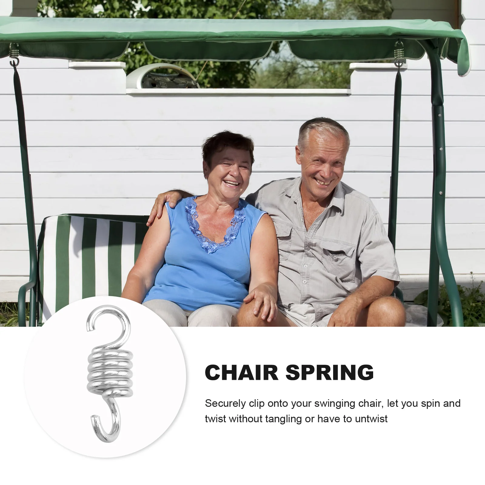 2Pcs Heavy Duty Stainless Steel Hammock Chair Spring 6.7mm Low Noise Stress Vibration Resistant Dual Swivel Hooks for Hanging
2Pcs Heavy Duty Stainless Steel Hammock Chair Spring 6.7mm Low Noise Stress Vibration Resistant Dual Swivel Hooks for Hanging