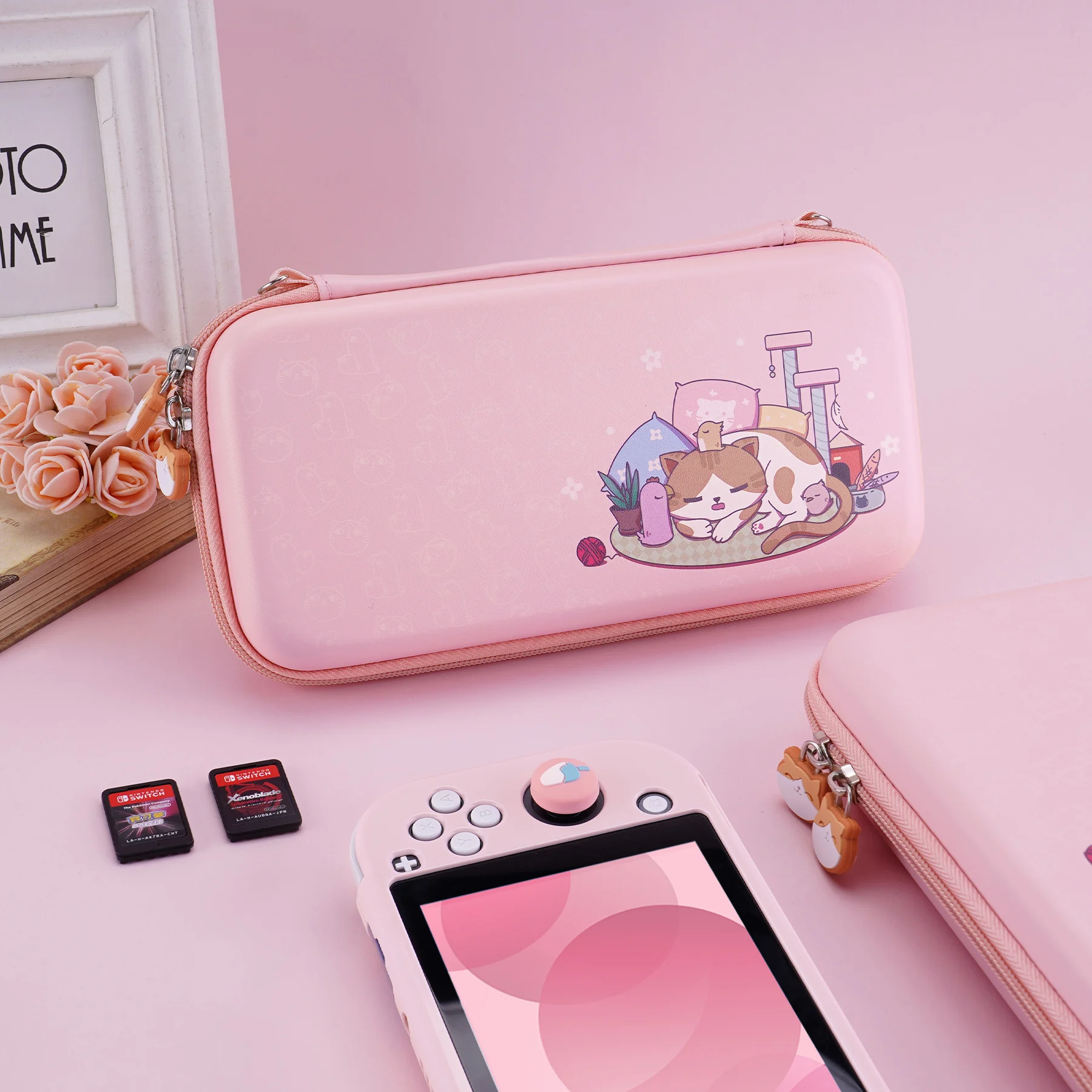 PlayVital Pink Cute Carrying Case for Nintendo Switch Lite, Girl Kawaii Storage Case Thumb Grip Caps for Switch Lite - Cat Paw
PlayVital Pink Cute Carrying Case for Nintendo Switch Lite, Girl Kawaii Storage Case Thumb Grip Caps for Switch Lite - Cat Paw