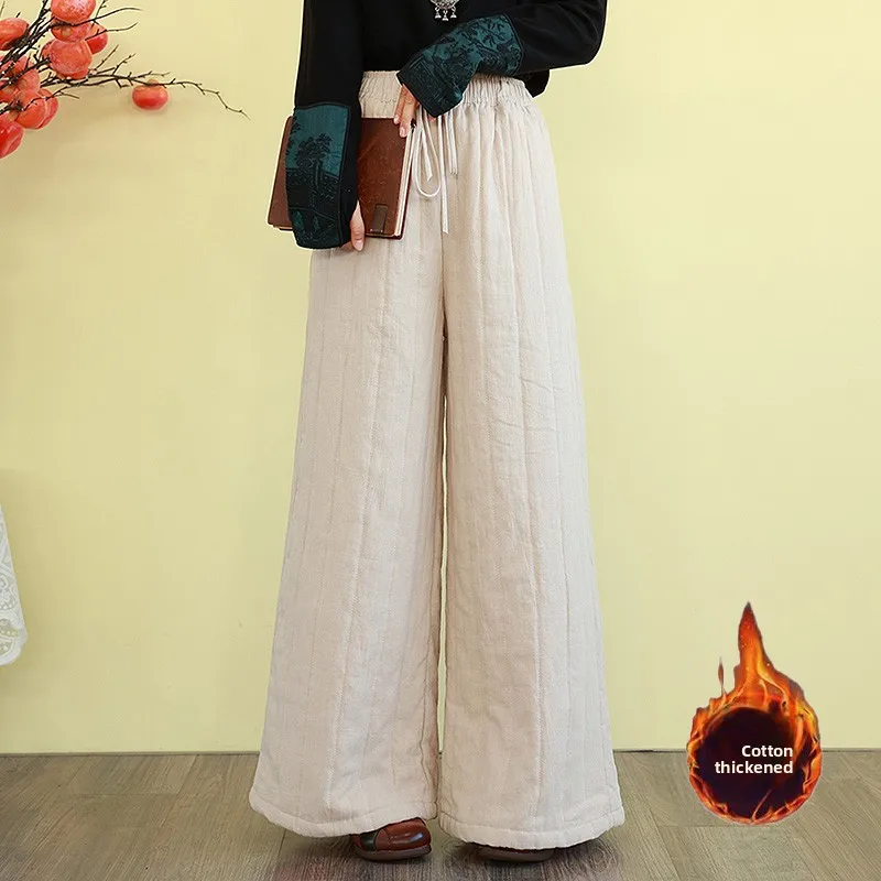 plus Size Women's Cotton Trousers Thiened Harlan Casual Pants High Waist Wide Leg Autumn Winter New Sle Comfortable Pants
plus Size Women's Cotton Trousers Thiened Harlan Casual Pants High Waist Wide Leg Autumn Winter New Sle Comfortable Pants