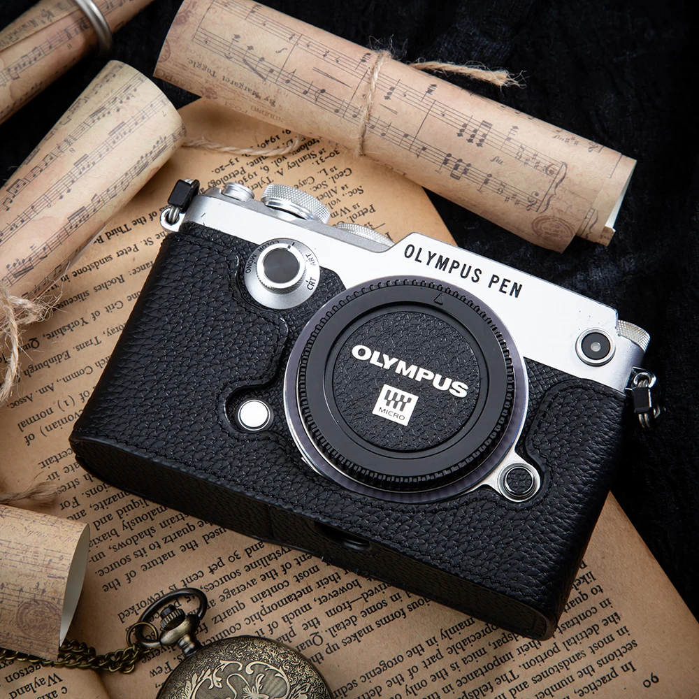 For OLYMPUS PEN-F Case Leather Camera Bag Genuine Leather Camera Half Case Cover Bag Protective Case Photography Accessories
For OLYMPUS PEN-F Case Leather Camera Bag Genuine Leather Camera Half Case Cover Bag Protective Case Photography Accessories