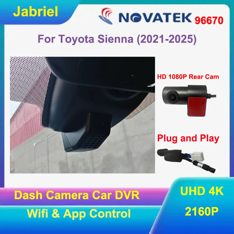 Автомобильный видеорегистратор UHD 4K WIFI для Toyota Sienna 2021-2025: высококачественная запись видео 2160P
Автомобильный видеорегистратор UHD 4K WIFI для Toyota Sienna 2021-2025: высококачественная запись видео 2160P