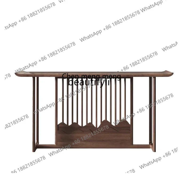 D178 Chinese-style black walnut entrance table, solid wood strip case entry foyer is customized against the wall entrance table
D178 Chinese-style black walnut entrance table, solid wood strip case entry foyer is customized against the wall entrance table