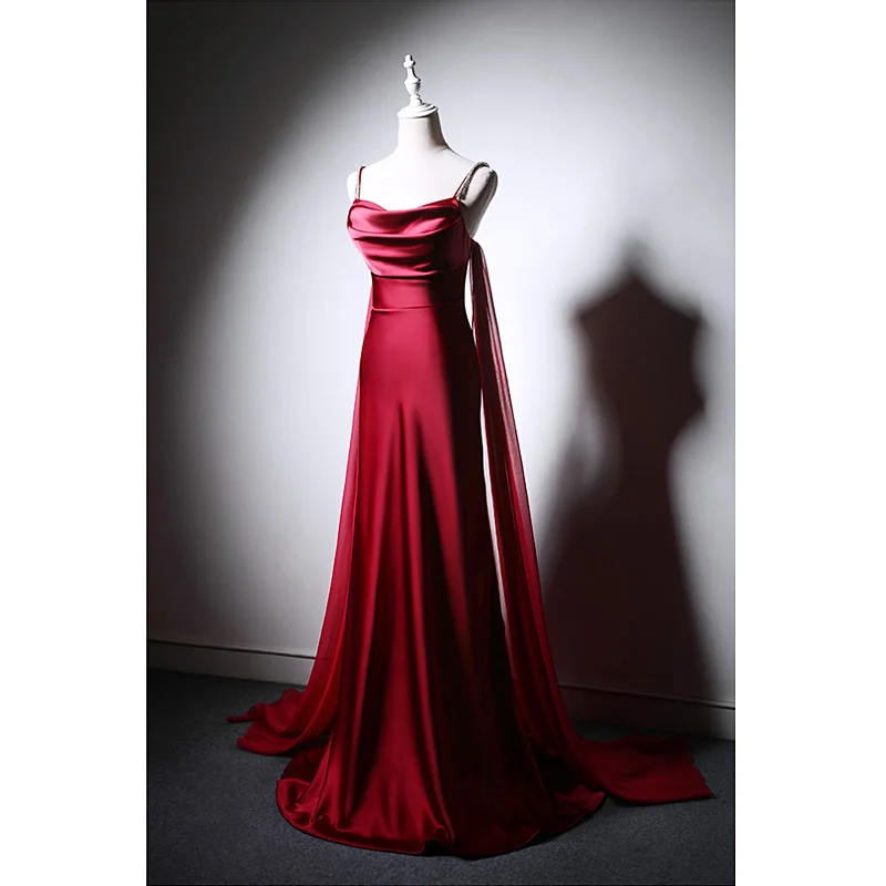 High Quality High Waist Wedding Strap Tube Top Wine Red Bridal Wedding Toast Dress Evening Gown Trailing
High Quality High Waist Wedding Strap Tube Top Wine Red Bridal Wedding Toast Dress Evening Gown Trailing