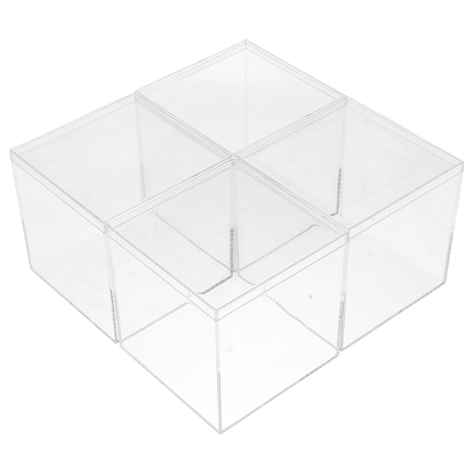 4pcs Acrylic Packaging Boxes 10x10x10cm Transparent Square Containers Lids Candy Jewelry Storage Boxes Gifts Packing Valentine 
4pcs Acrylic Packaging Boxes 10x10x10cm Transparent Square Containers Lids Candy Jewelry Storage Boxes Gifts Packing Valentine